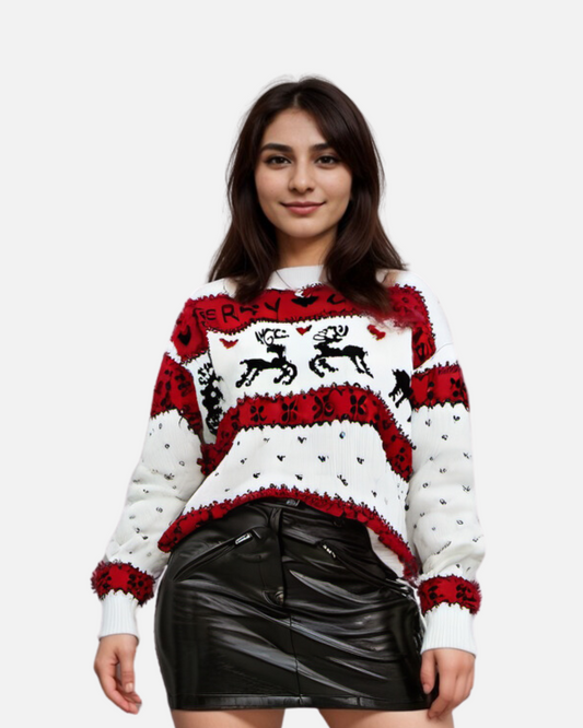 BE BEAU | Christmas Casual Long Sleeve Jumper