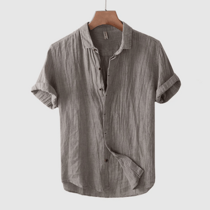 SAINT - WRINKLE-EFFECT LINEN SHIRT