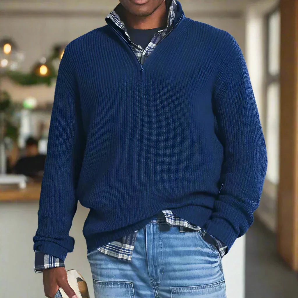 VINCENT HALF-ZIP KNIT SWEATER