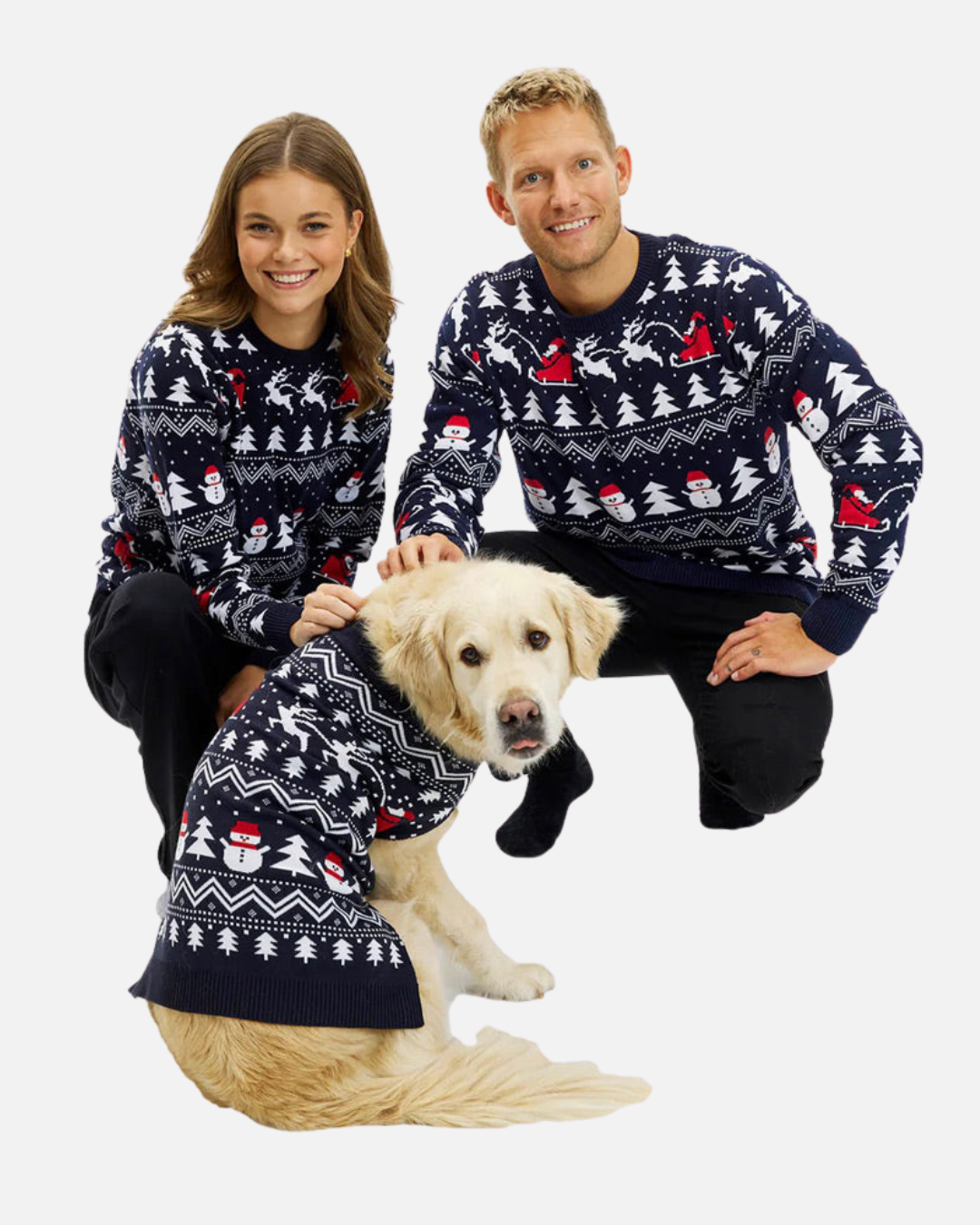 BE BEAU | Christmas Snow mens and Santa Jumper