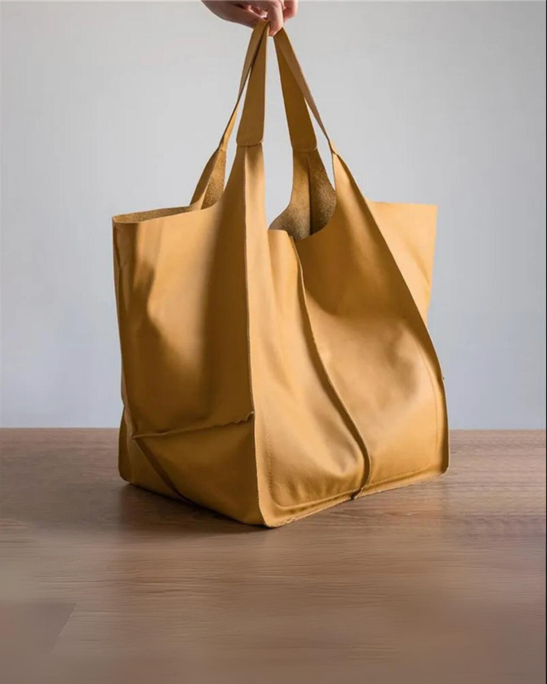 Oversized Leather Tote Bag