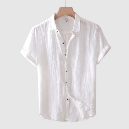 SAINT - WRINKLE-EFFECT LINEN SHIRT