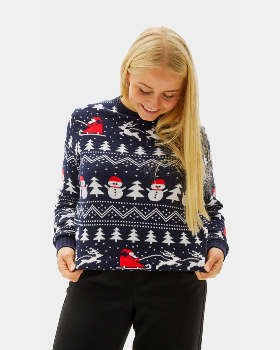 BE BEAU | Christmas Snow mens and Santa Jumper