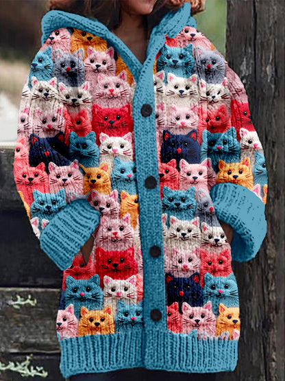 kitty Hoodie with lined cat