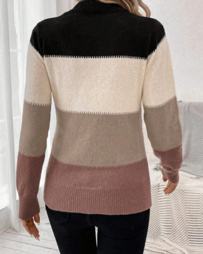 Morena - Contrast Knit Jumper