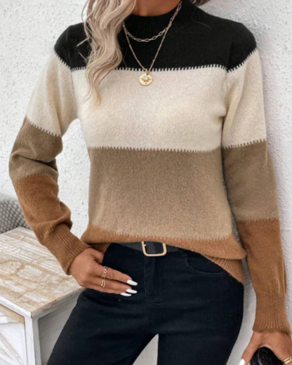 Morena - Contrast Knit Jumper