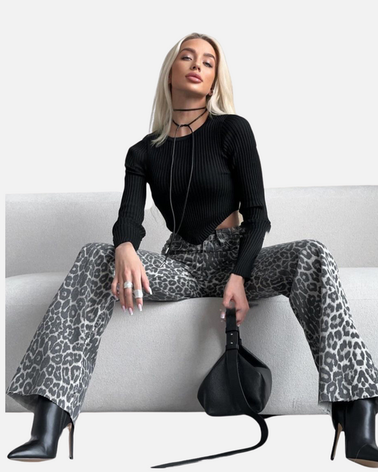 Kelly - Leopard Printed Jeans