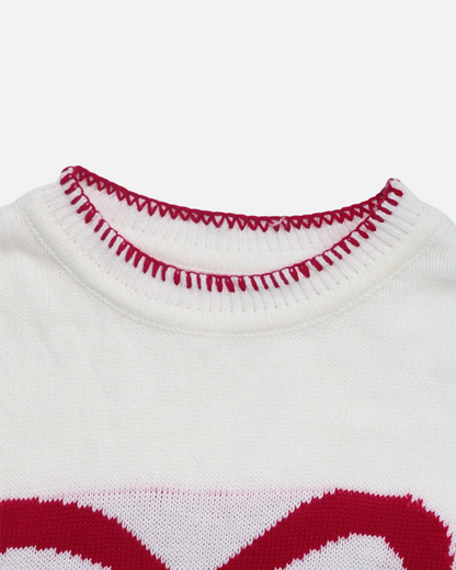 BE BEAU | Christmas Jumper With Bow Stitched Edge