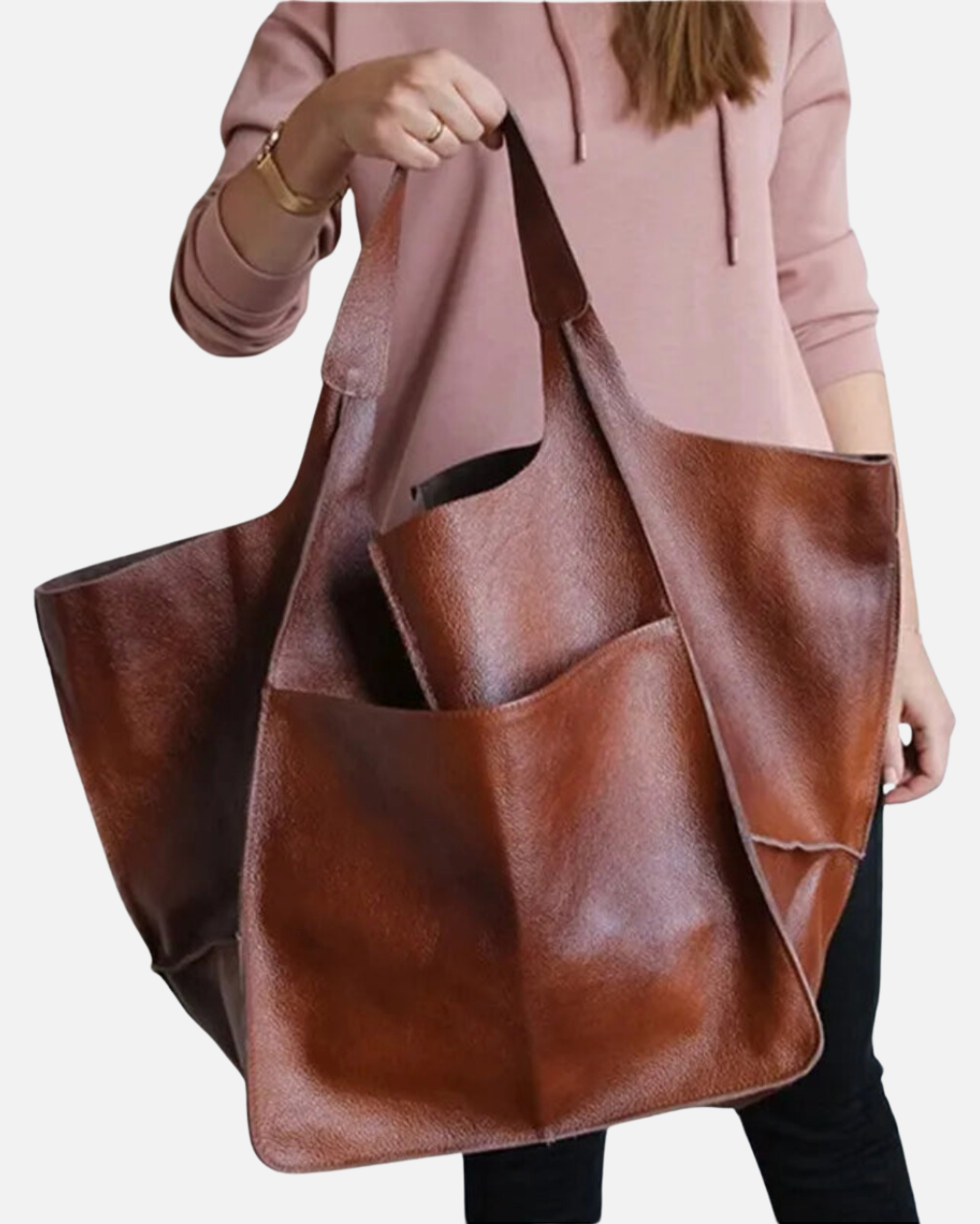 Oversized Leather Tote Bag