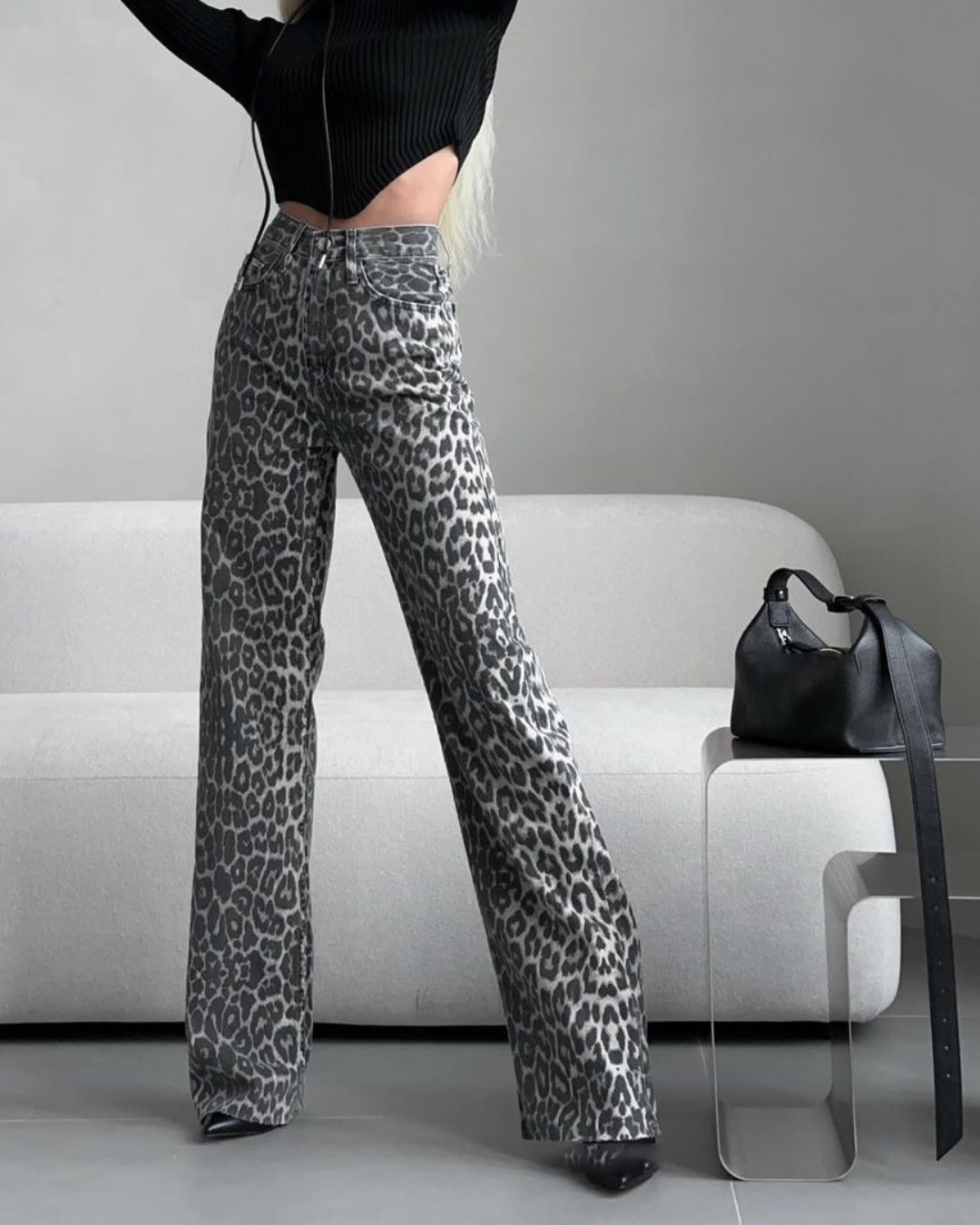 Kelly - Leopard Printed Jeans