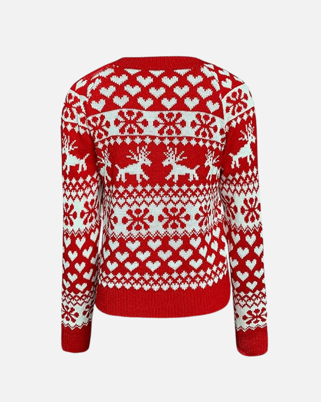 BE BEAU | Red & White Christmas Jumper