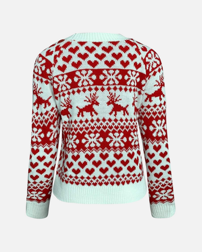 BE BEAU | Red & White Christmas Jumper