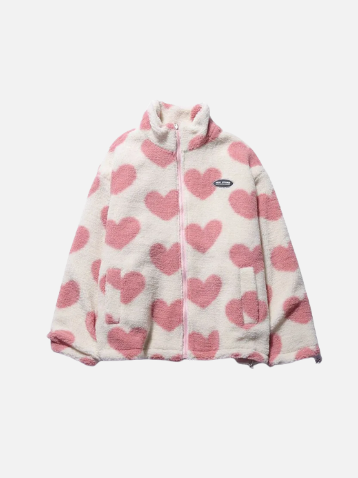 Carrie - Reversible Heart Fleece Jacket