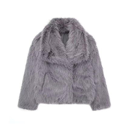 BEBEAU | Plush Faux Fur Statement Coat