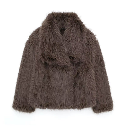 BEBEAU | Plush Faux Fur Statement Coat