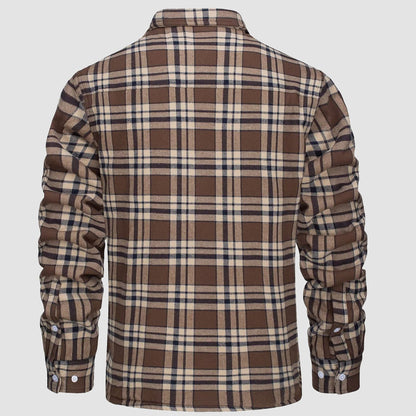 BE BEAU | Chris Lined plaid shirt jacket