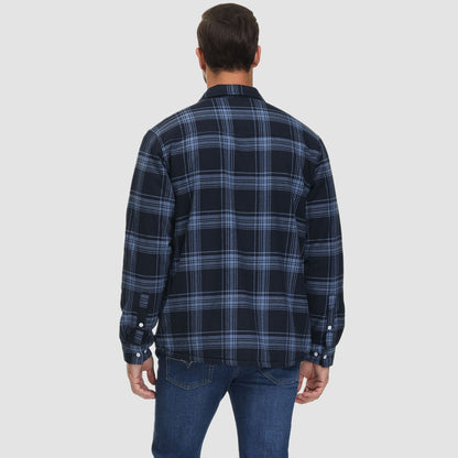 BE BEAU | Chris Lined plaid shirt jacket