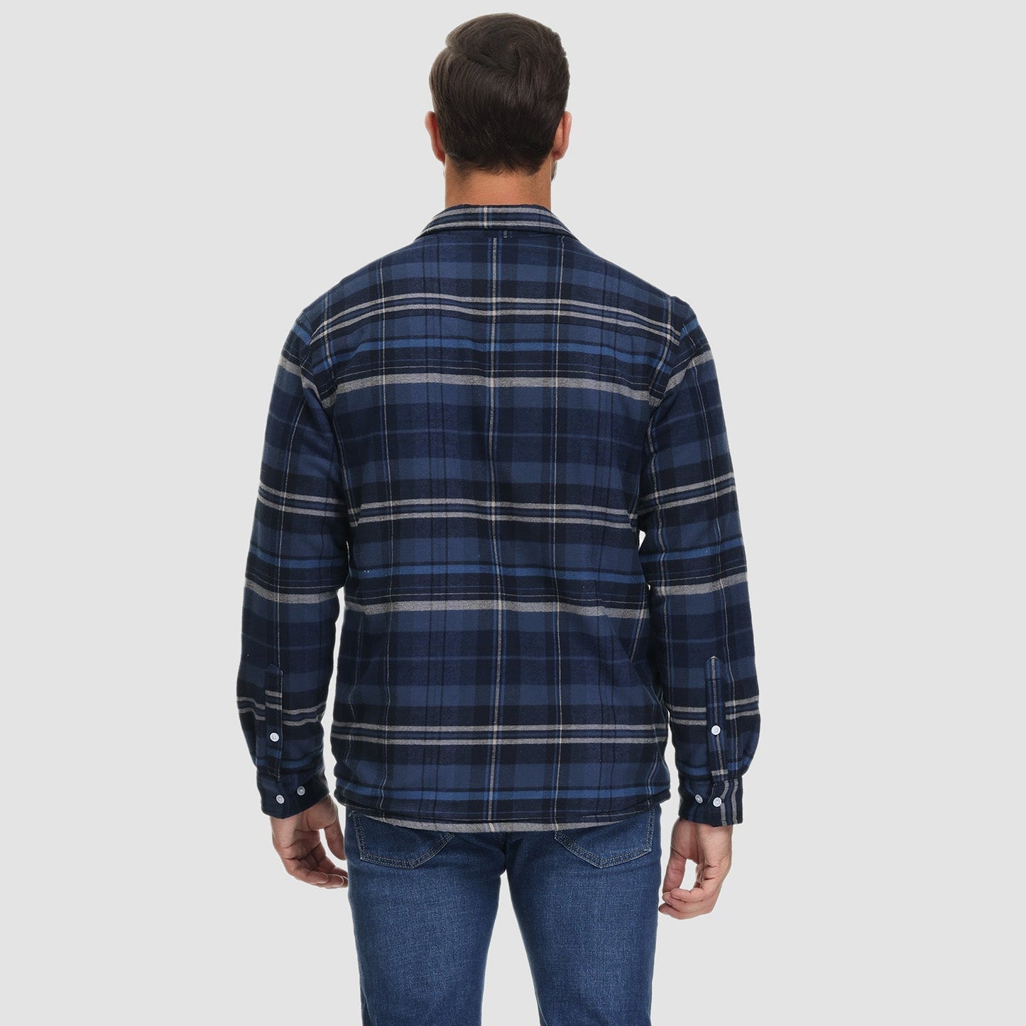 BE BEAU | Chris Lined plaid shirt jacket