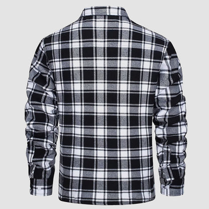 BE BEAU | Chris Lined plaid shirt jacket