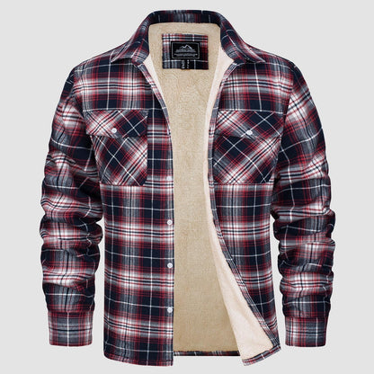 BE BEAU | Chris Lined plaid shirt jacket