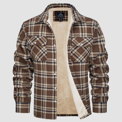 BE BEAU | Chris Lined plaid shirt jacket