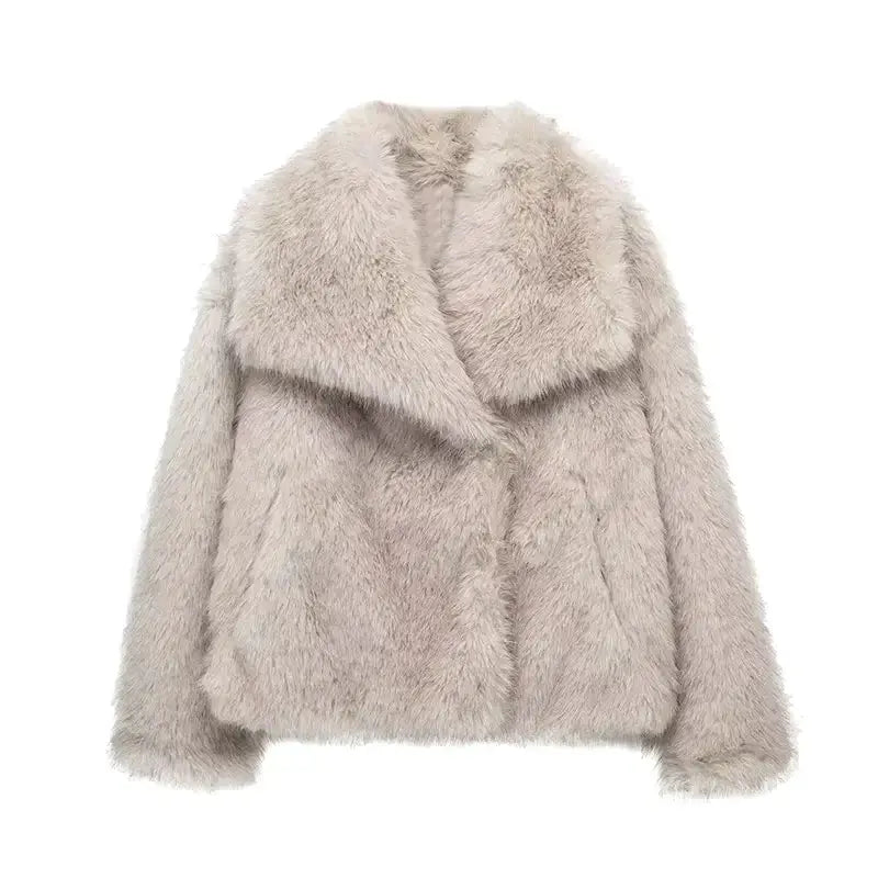 BEBEAU | Plush Faux Fur Statement Coat