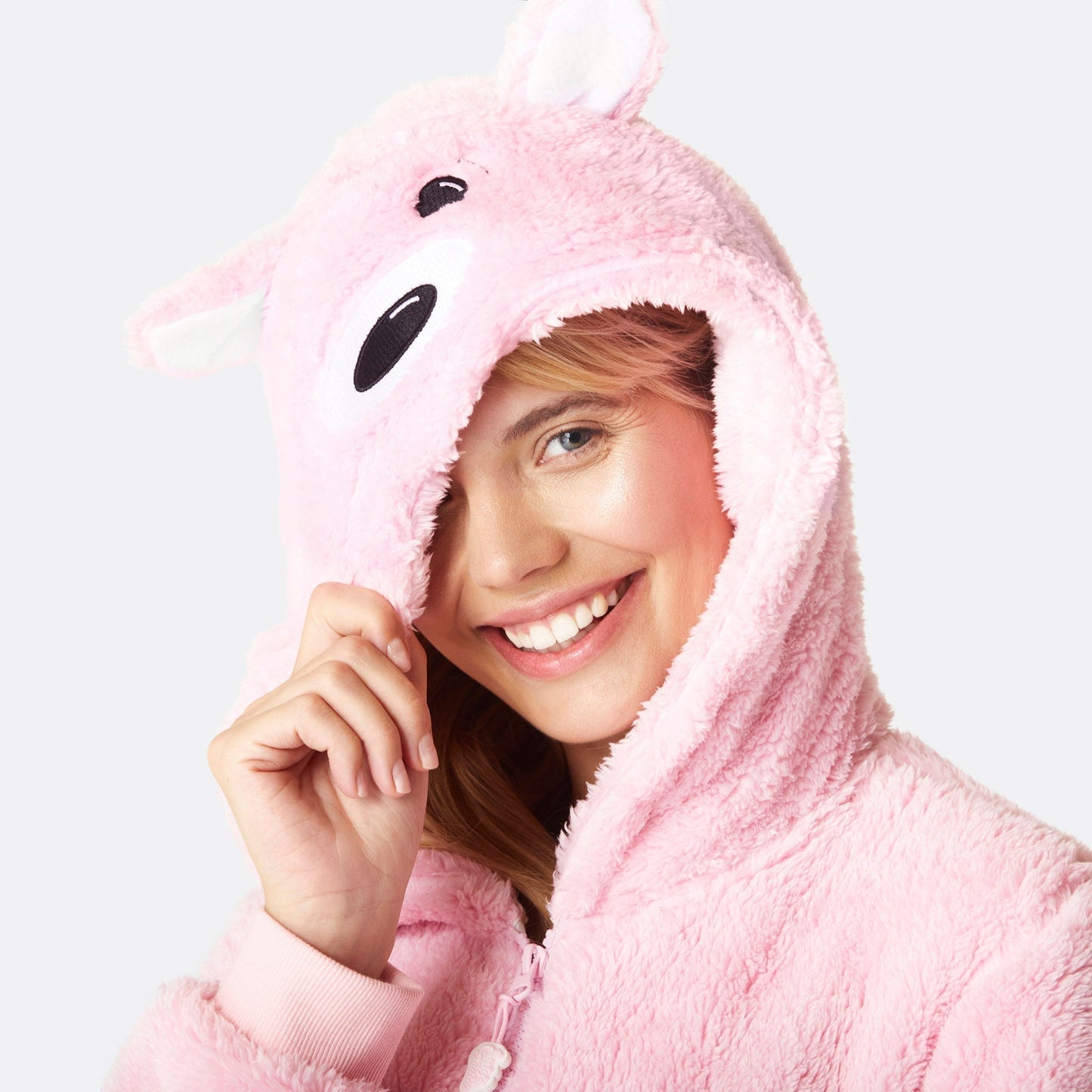 BEBEAU | PINK TEDDY BEAR ONESIE