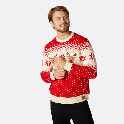 BEBEAU | RETRO REINDEER CHRISTMAS SWEATER