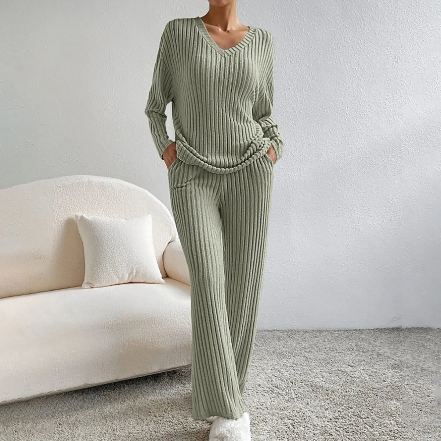 Cathy - Rib-knit 2-piece