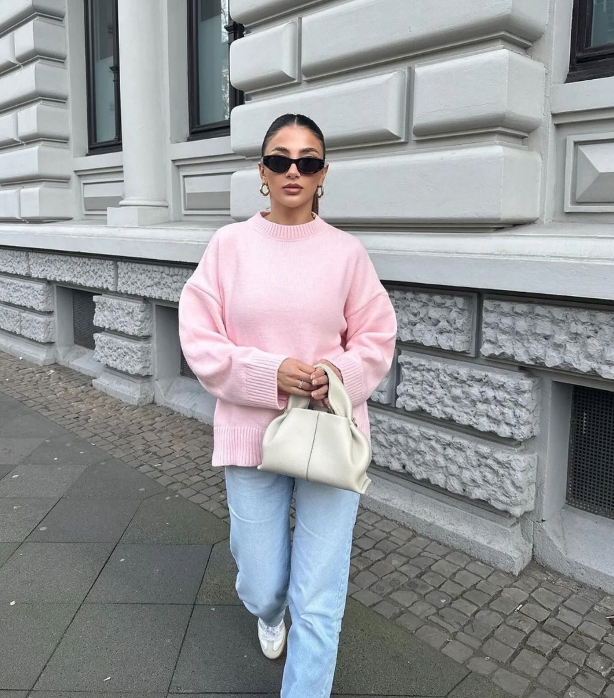 BEBEAU | BABY PINK COZY SWEATER