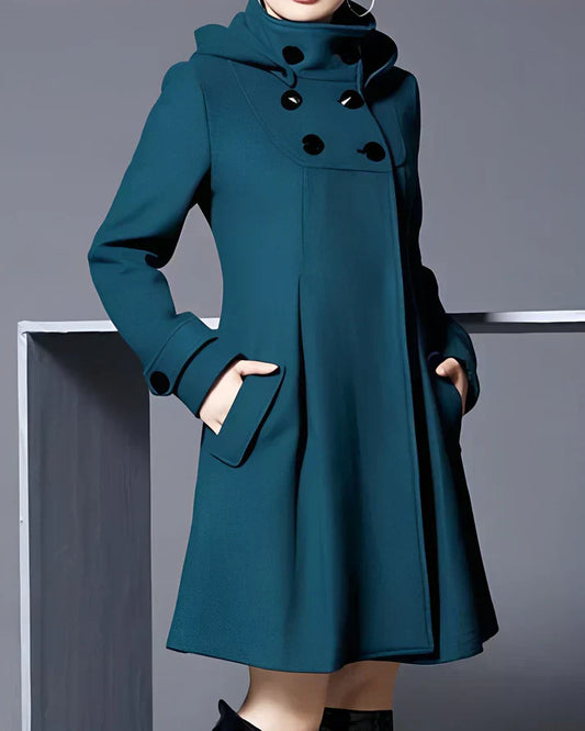 BEBEAU | MONTELLA™ | Elegant Wool Coat with Hood