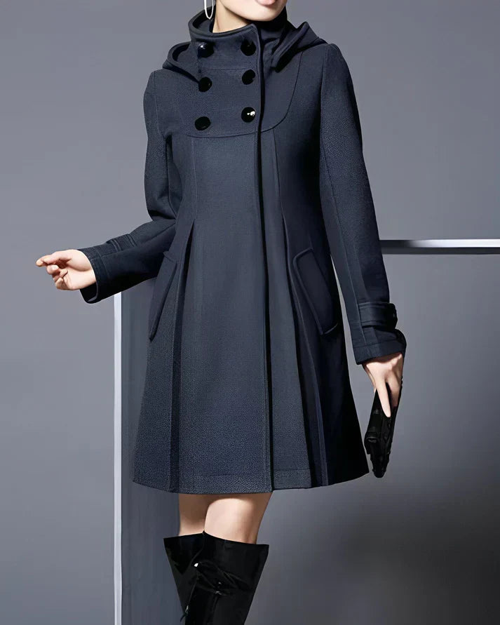 BEBEAU | MONTELLA™ | Elegant Wool Coat with Hood