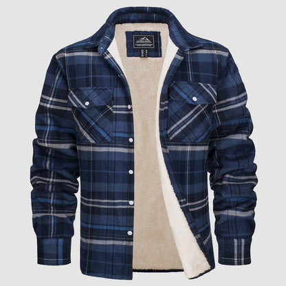 BE BEAU | Chris Lined plaid shirt jacket