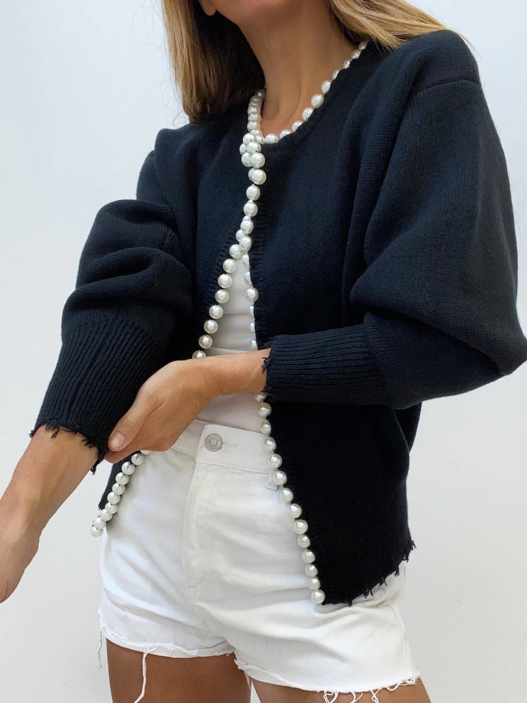 Hazel - Pearl Cardigan