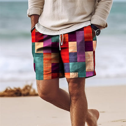 RIO - MULTICOLOURED CHECK SWIM SHORTS