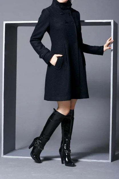 BEBEAU | MONTELLA™ | Elegant Wool Coat with Hood