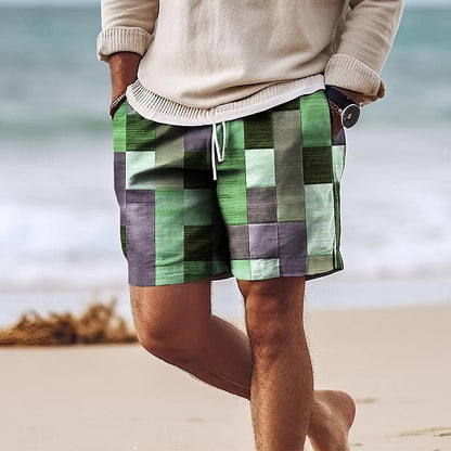 RIO - MULTICOLOURED CHECK SWIM SHORTS